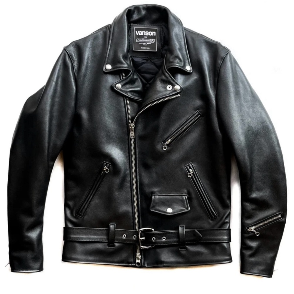 Vanson Double Rider Leather Motorcyle Jacket with Ghost D30 armor